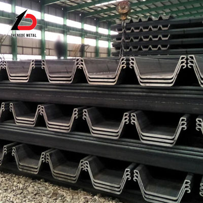Pile lembaran baja yang digulung panas Pile lembaran baja tipe 2 Pile lembaran baja tipe 3 Pile lembaran baja berbentuk U dengan stok pabrik