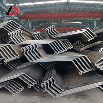 Sy290 U Tipe Hot Rolled Steel Sheet Piles Untuk Pertahanan Dinding