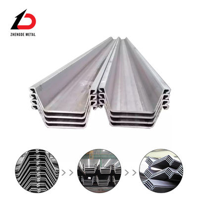 Az12 Au20 Steel Sheet Pile Customized Cold Formed Sheet Pile