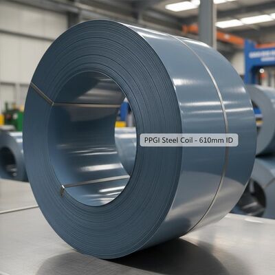 Kumparan Baja PPGI Berdiameter Dalam 610mm Menawarkan Pembentukan Mudah dan Perlindungan Korosi Unggul