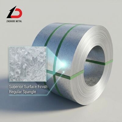Roofing Galvanized Steel Coil Z180 Corrugated Sheet Base 600-1250mm Width Oiled Surface