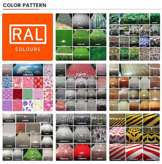 Whiteboard Color Code Ral 9016 Prepainted Steel Coil 0.4mm Warna Lapisan Permukaan Lapisan PPGI Material 6