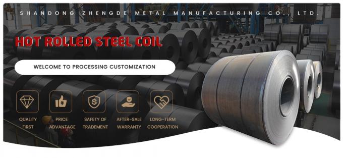 HRC Hitam A36 Low Carbon Steel Coil Ss400 Q235 Q355 Q345 S275jr Digulung Panas 0