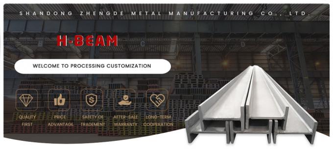 Hot Dip Galvanized Struktur Baja Karbon I / H Balok Untuk Solar Mounting System Disesuaikan Struktural 0